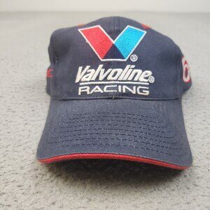 Vintage Mark Martin Hat Cap Snapback Valvoline Racing NASCAR Blue 90s Ford